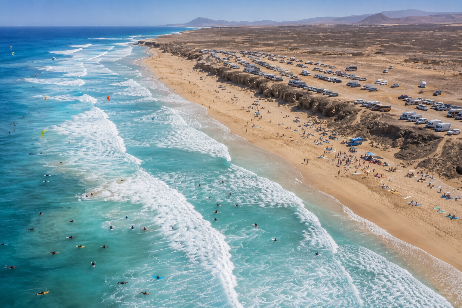 Surfing vid Piedra Playa i El Cotillo — Europas Hawaii med kraftiga atlantvågor
