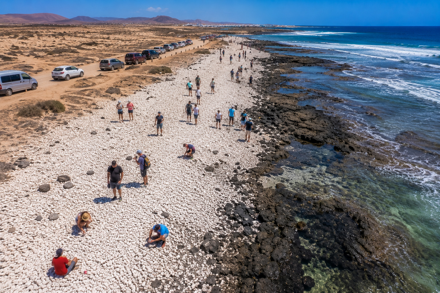 Popcorn Beach på Fuerteventura — fossiliserade rödalger som ser ut som popcorn